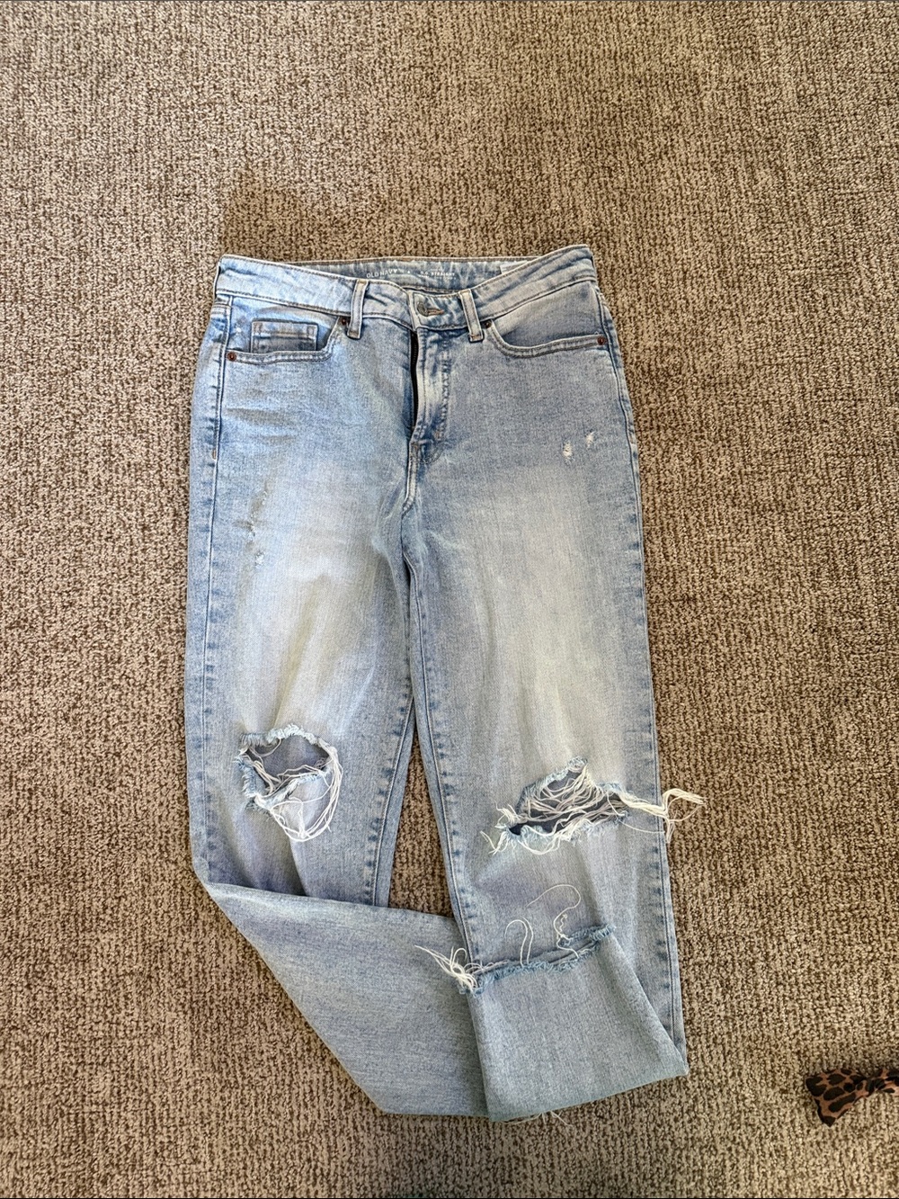 Old Navy Light Blue Distressed Boyfriend Jeans